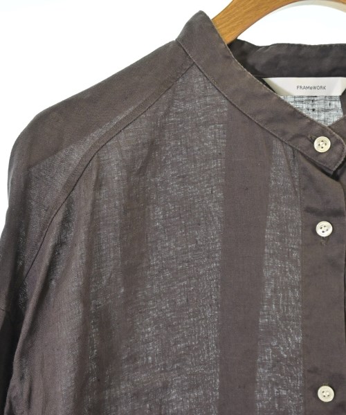 FRAMeWORK（フレームワーク）シャツワンピース 茶 サイズ:F レディース/2200618888030