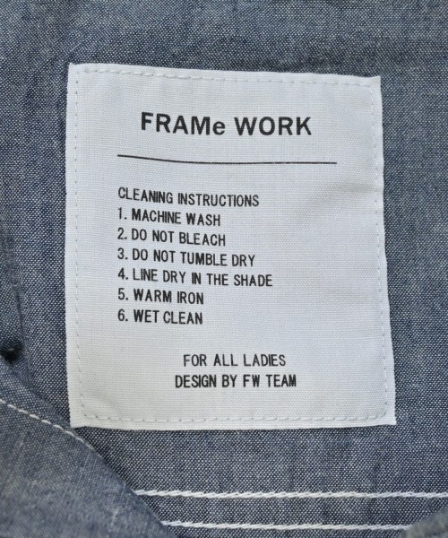 FRAMeWORK（フレームワーク）カジュアルシャツ 青 サイズ:F レディース/2200611242051