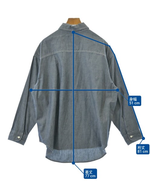 FRAMeWORK（フレームワーク）カジュアルシャツ 青 サイズ:F レディース/2200611242051