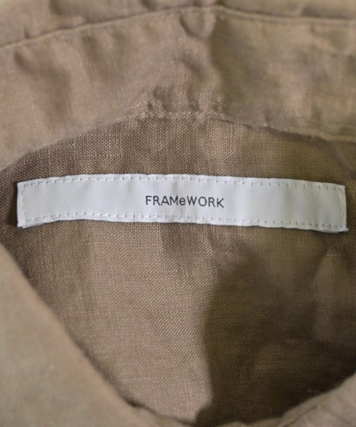 FRAMeWORK（フレームワーク）カジュアルシャツ 茶 サイズ:F レディース/2200667814097