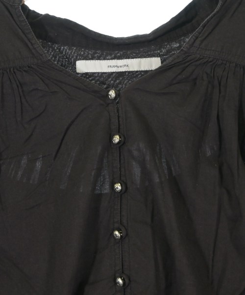 FRAMeWORK（フレームワーク）シャツワンピース 黒 サイズ:F レディース/2200674609044