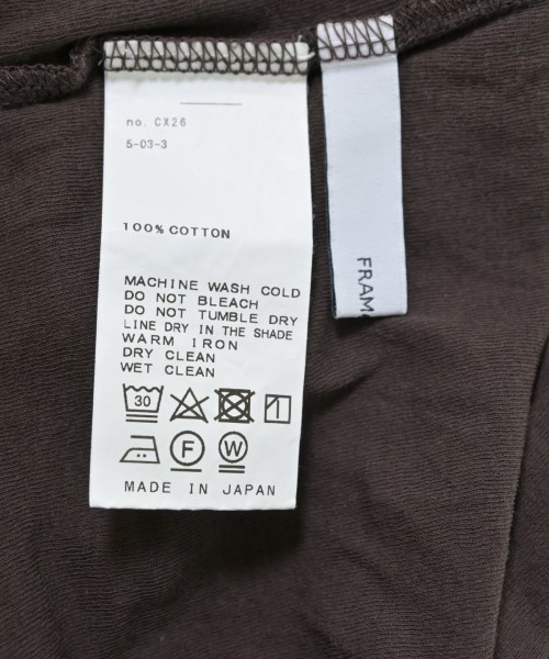 FRAMeWORK（フレームワーク）Tシャツ・カットソー 茶 サイズ:F レディース/2200651698092