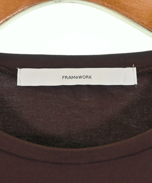 FRAMeWORK（フレームワーク）Tシャツ・カットソー 茶 サイズ:F レディース/2200672876172