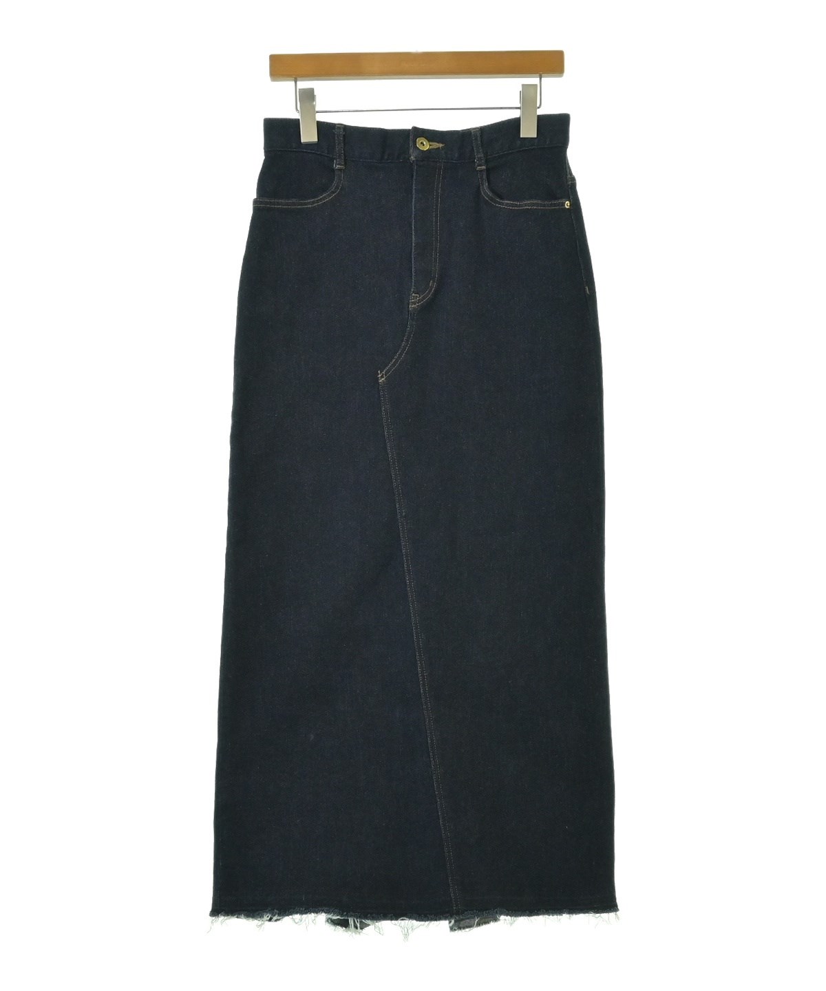 新品タグ付き＊stretch twill スカート36 サックスブルー 24ss FRAMeWORK（フレームワーク）ロング・マキシ丈スカート 紺 サイズ:40(M