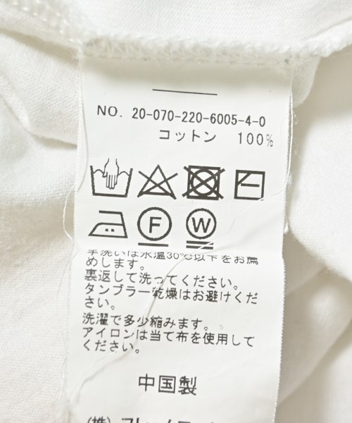 FRAMeWORK（フレームワーク）Tシャツ・カットソー 白 サイズ:F レディース/2200699725064