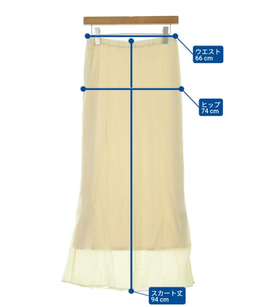 FRAMeWORK（フレームワーク）ロング・マキシ丈スカート 黄 サイズ:40(M位) レディース/2200649292172