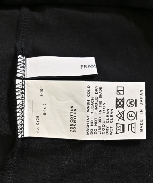 FRAMeWORK（フレームワーク）Tシャツ・カットソー 黒 サイズ:F レディース/2200656468096