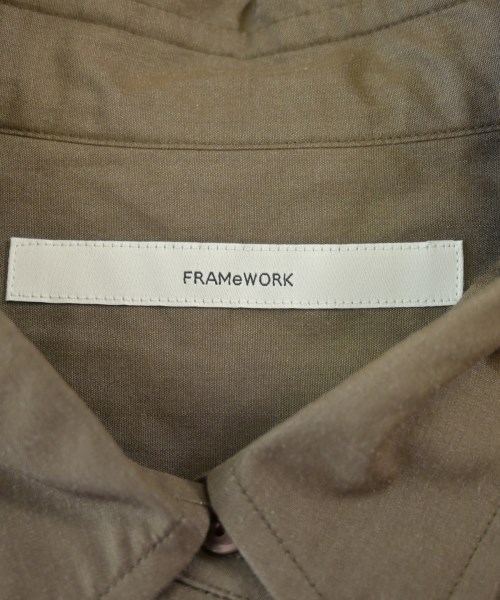 FRAMeWORK（フレームワーク）カジュアルシャツ 茶 サイズ:F レディース/2200631814078