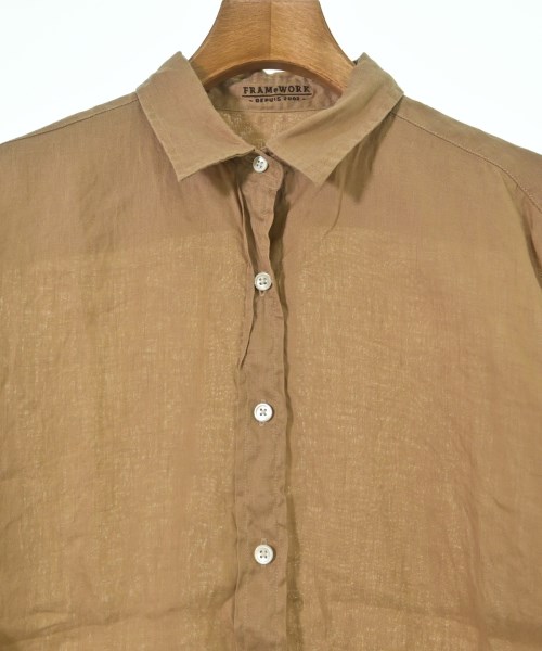 FRAMeWORK（フレームワーク）カジュアルシャツ 茶 サイズ:F レディース/2200642449108