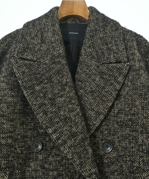 FRAMeWORK（フレームワーク）ピーコート 黒 サイズ:36(S位) レディース/2200643412026