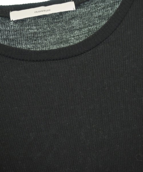 FRAMeWORK（フレームワーク）Tシャツ・カットソー 黒 サイズ:-(XS位) レディース/2200643923058