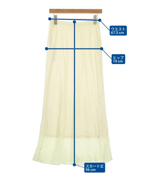 FRAMeWORK（フレームワーク）ロング・マキシ丈スカート 白 サイズ:40(M位) レディース/2200637515139