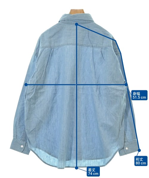 FRAMeWORK（フレームワーク）カジュアルシャツ 青 サイズ:F レディース/2200648790013