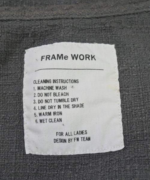 FRAMeWORK（フレームワーク）カジュアルジャケット グレー サイズ:F レディース/2200700308163