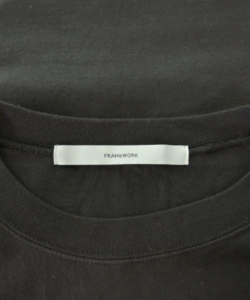 FRAMeWORK（フレームワーク）Tシャツ・カットソー 黒 サイズ:F レディース/2200698206342