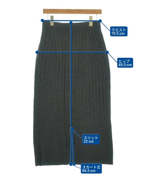 FRAMeWORK（フレームワーク）ロング・マキシ丈スカート グレー サイズ:38(M位) レディース/2200665296031