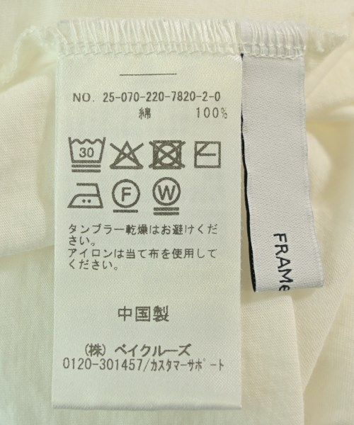 FRAMeWORK（フレームワーク）Tシャツ・カットソー 白 サイズ:M レディース/2200624539285