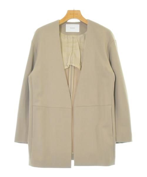 FRAMeWORK(フレームワーク)ノーカラージャケット ベージュ サイズ:36(S位)/2200664186074