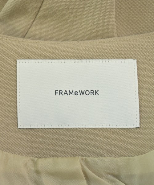 FRAMeWORK（フレームワーク）ノーカラージャケット ベージュ サイズ:36(S位) レディース/2200664186074