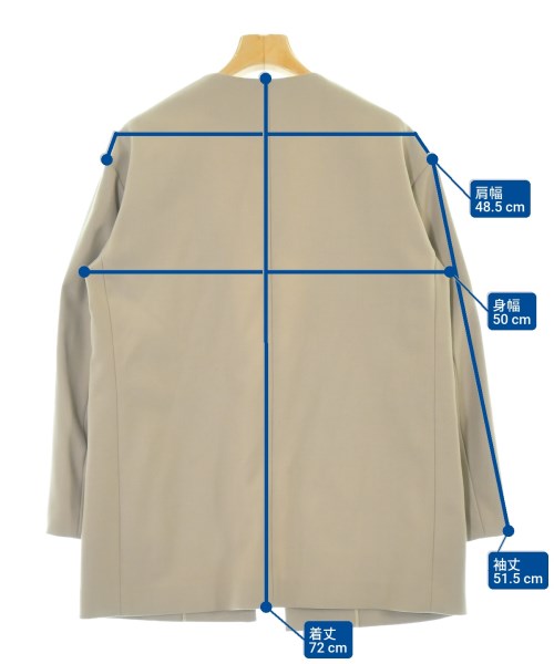 FRAMeWORK（フレームワーク）ノーカラージャケット ベージュ サイズ:36(S位) レディース/2200664186074