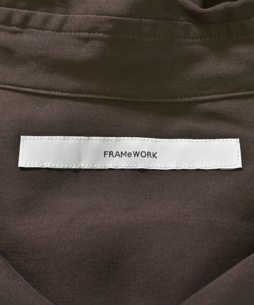 FRAMeWORK（フレームワーク）カジュアルシャツ 茶 サイズ:F レディース/2200683659092