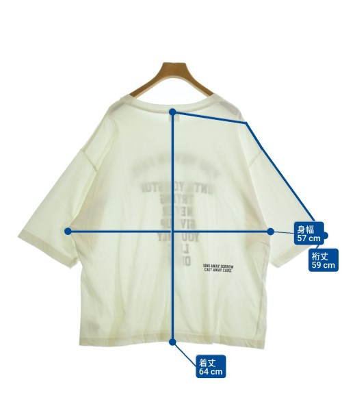 FRAMeWORK（フレームワーク）Tシャツ・カットソー 白 サイズ:F レディース/2200688295066