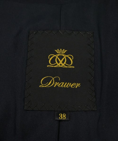 Drawer（ドロワー）ノーカラージャケット 紺 サイズ:38(M位) レディース/2200638013078