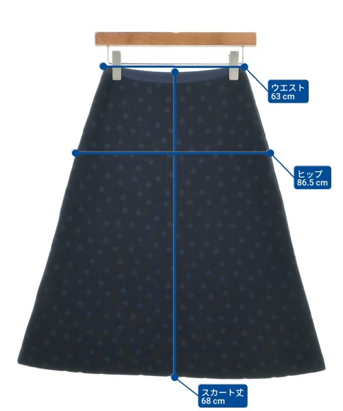 Drawer（ドロワー）ひざ丈スカート 紺 サイズ:1(S位) レディース/2200626857028