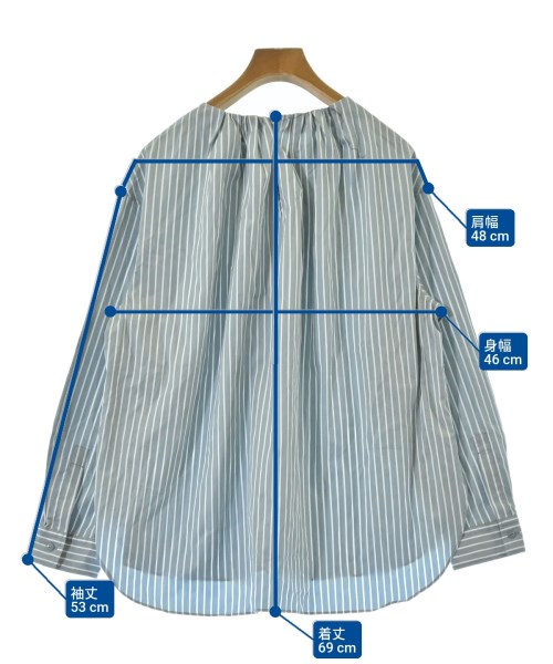 Drawer（ドロワー）ブラウス 青 サイズ:38(M位) レディース/2200618341078