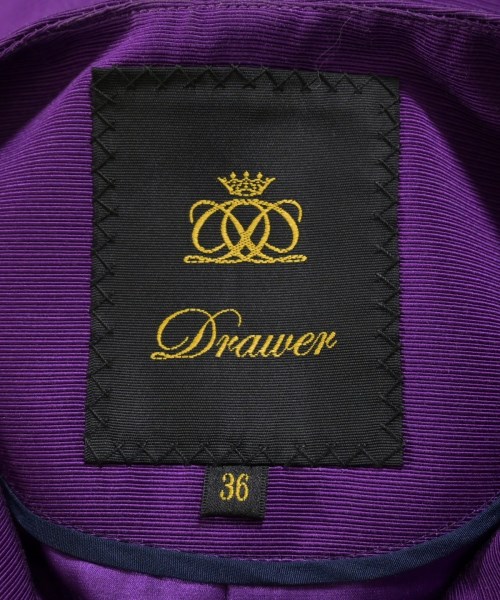 Drawer（ドロワー）ノーカラージャケット 紫 サイズ:36(S位) レディース/2200607240023