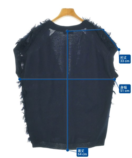 Drawer（ドロワー）ベスト 紺 サイズ:F レディース/2200674907058
