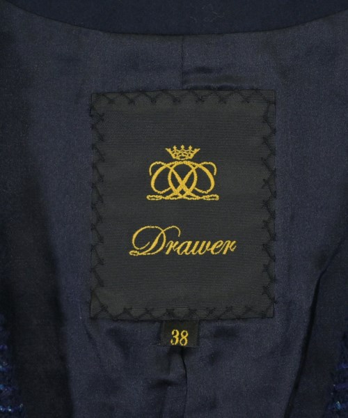 Drawer（ドロワー）ノーカラージャケット 黒 サイズ:38(M位) レディース/2200697741028