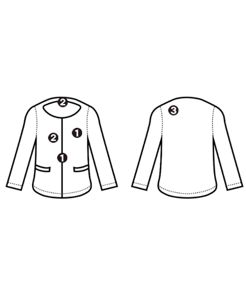 Drawer（ドロワー）ノーカラージャケット 白 サイズ:38(M位) レディース/2200651725019