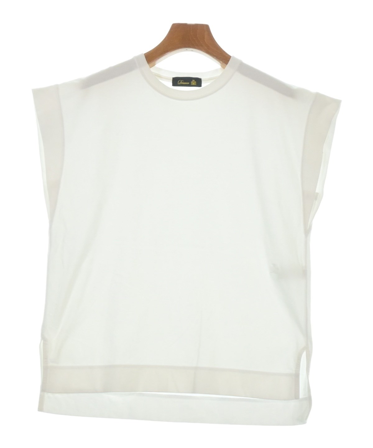 Drawer ドゥロワー 白 パフスリーブ カットソー ホワイト Ｔシャツ Drawer（ドロワー）Tシャツ・カットソー 白 サイズ:1(S位) レディース