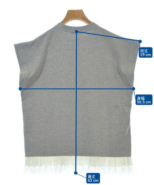 Drawer - Drawer カットソー Drawer（ドロワー）Tシャツ・カットソー グレー サイズ:F レディース