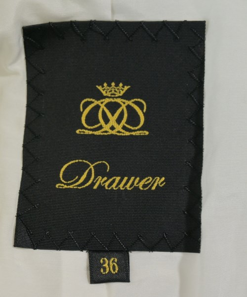 Drawer（ドロワー）ノーカラージャケット 白 サイズ:36(S位) レディース/2200662301011