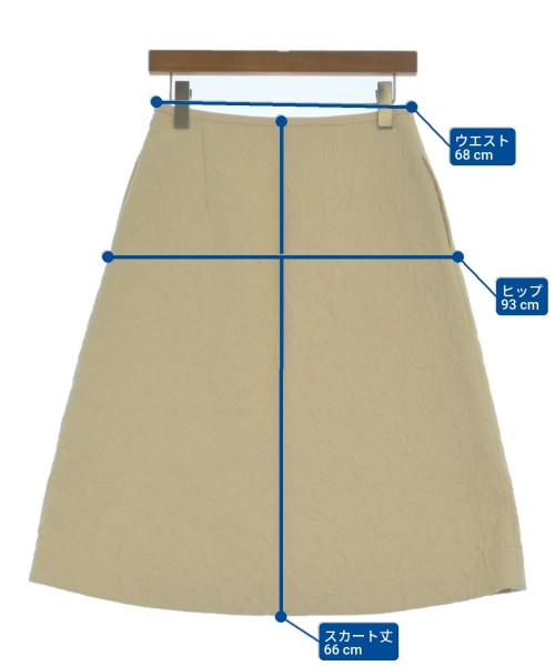 Drawer（ドロワー）ひざ丈スカート 黄 サイズ:36(S位) レディース/2200665652172