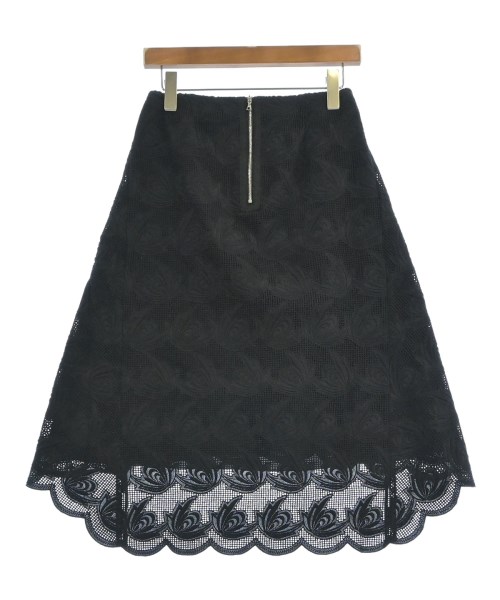 Drawer（ドロワー）ひざ丈スカート 黒 サイズ:36(S位) レディース/2200670396122
