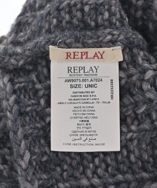 REPLAY（リプレイ）マフラー グレー サイズ:- レディース/2200644799027