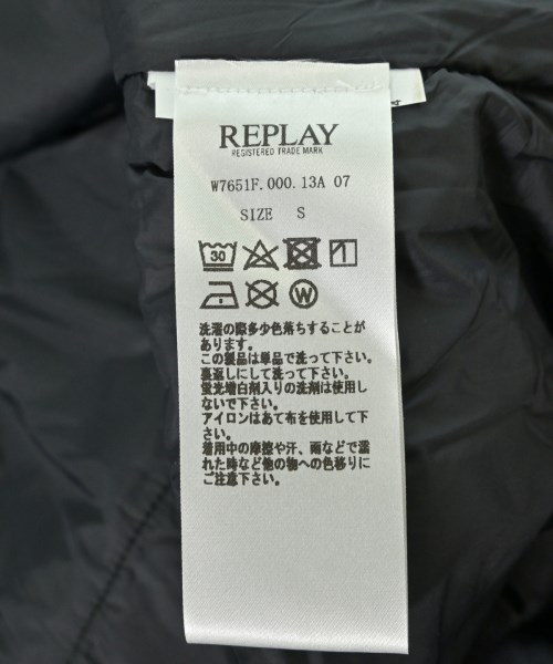REPLAY（リプレイ）デニムジャケット 黒 サイズ:S レディース/2200717947010