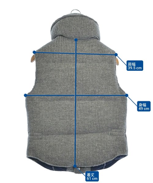 -（ソノタ）ダウンジャケット/ダウンベスト グレー サイズ:S メンズ/2200409355048