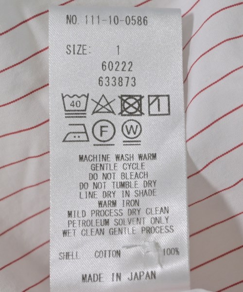 SHIPS（シップス）カジュアルシャツ 白 サイズ:1(S位) メンズ/2200635433107