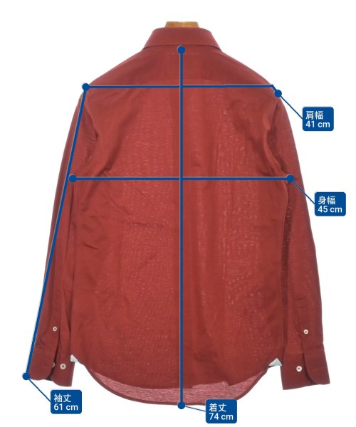 GALLIPOLI camiceria（ガリポリカミチェリア）カジュアルシャツ オレンジ サイズ:44(S位) メンズ/2200545092012