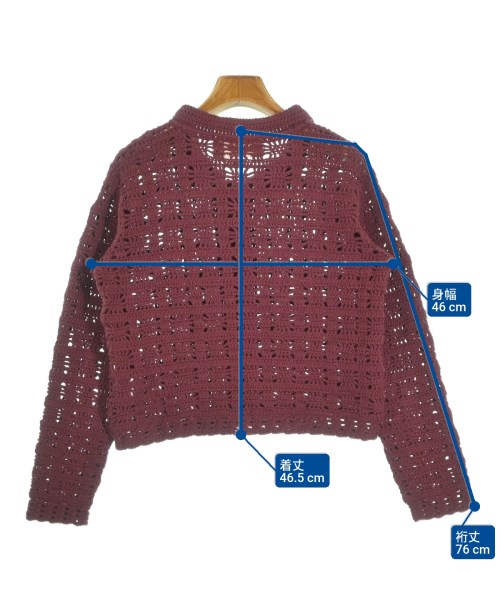 -（ソノタ）カーディガン 赤 サイズ:1(S位) レディース/2200624179054