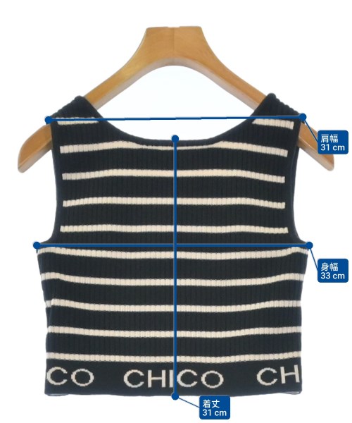 WHO'S WHO Chico（フーズフーチコ）ニット・セーター 黒 サイズ:F レディース/2200616994115