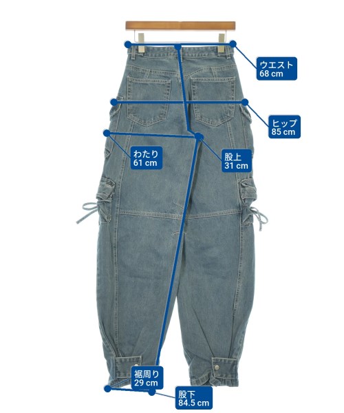 -（ソノタ）カーゴパンツ 青 サイズ:0(XS位) レディース/2200669163094