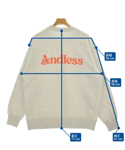 And Less（アンドレス）スウェット グレー サイズ:XL メンズ/2200675727013