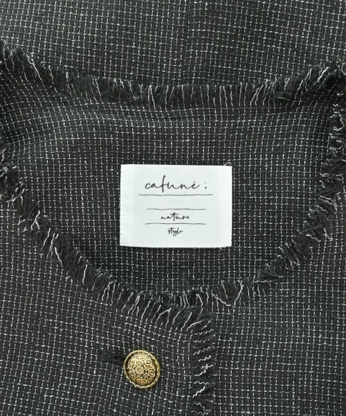 cafune（カフネ）ノーカラージャケット 黒 サイズ:38(M位) レディース/2200671960063