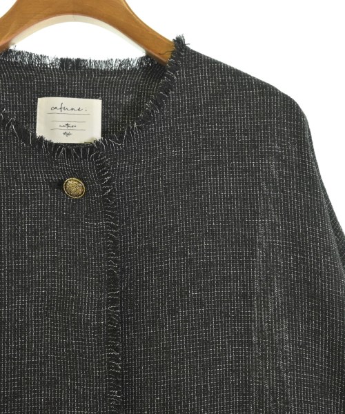 cafune（カフネ）ノーカラージャケット 黒 サイズ:38(M位) レディース/2200671960063