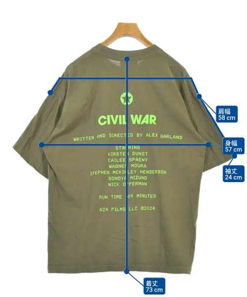 -（ソノタ）Tシャツ・カットソー カーキ サイズ:L メンズ/2200677387079